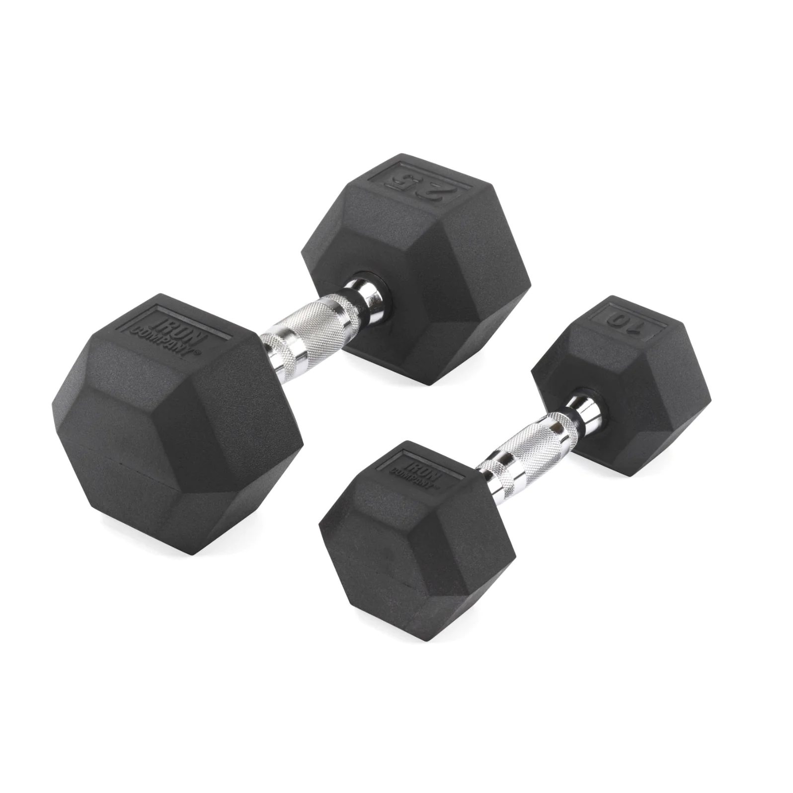 Rubber Hex Dumbbells And Sets | IRON COMPANY (IC-RUB-HEX) - Image 2