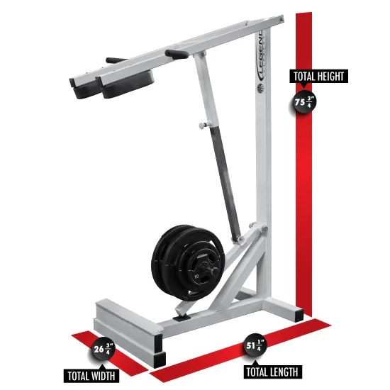 Plate Loaded Standing Calf Raise Machine -- Legend Fitness (3152) - Image 2