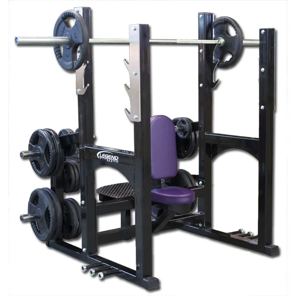 PRO SERIES Olympic Shoulder Bench W/Band Pegs -- Legend Fitness (3242)