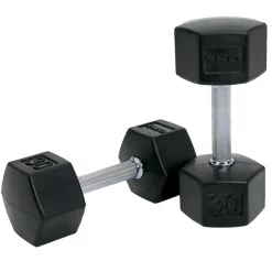 Tri-Grip SDS Commercial Rubber Hex Dumbbells – TKO (814TXR)