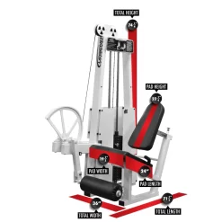 Selectorized Seated Leg Extension Machine -- Legend Fitness (911)