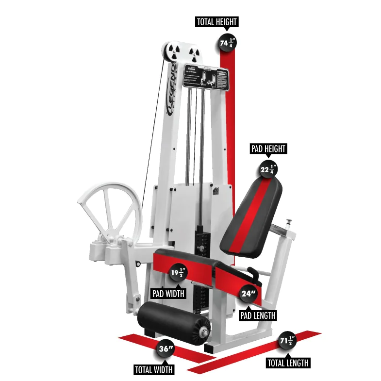 Selectorized Seated Leg Extension Machine -- Legend Fitness (911)