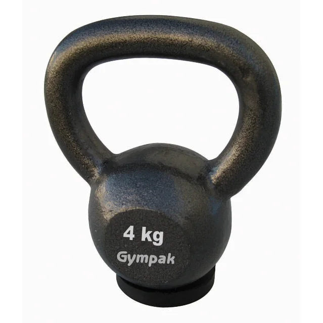 Economy Cast Iron Kettlebell With Rubber Base In Kilograms -- Kamparts (KTB)