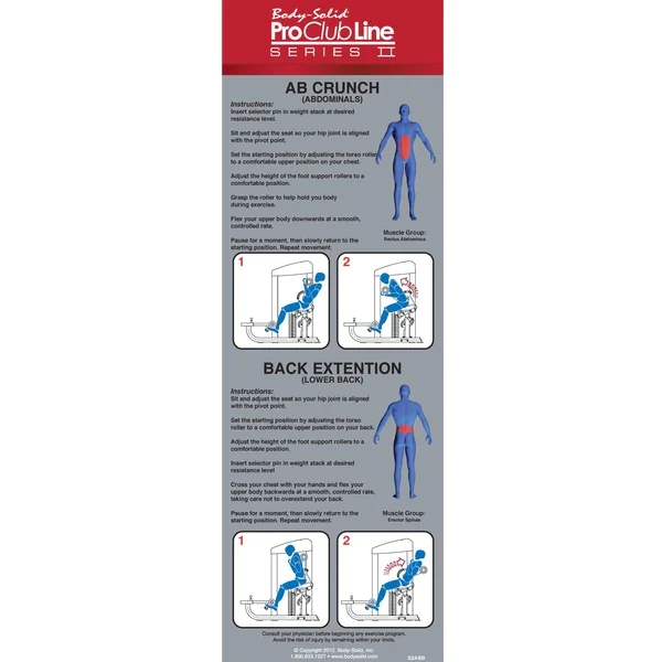 Pro Clubline Series II Ab And Back Machine -- Body-Solid (S2ABB) - Image 4