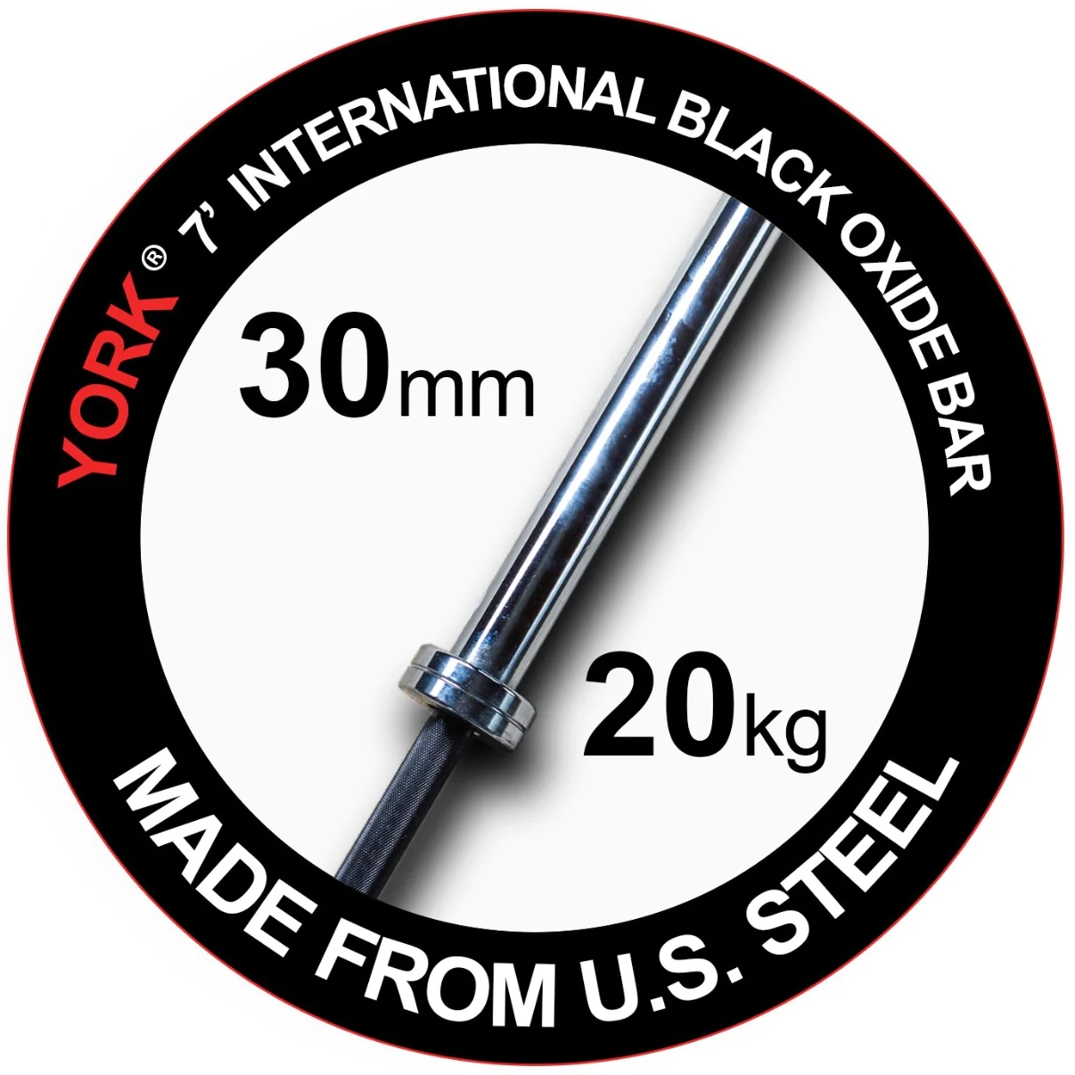 7' North American Made Olympic Bar -- York (32121)