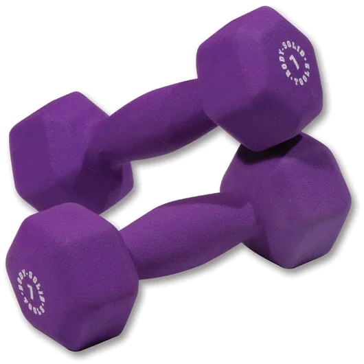 Brightly Colored Neoprene Dumbbell Pairs And Light Sets – Body-Solid (BSTND) - Image 7