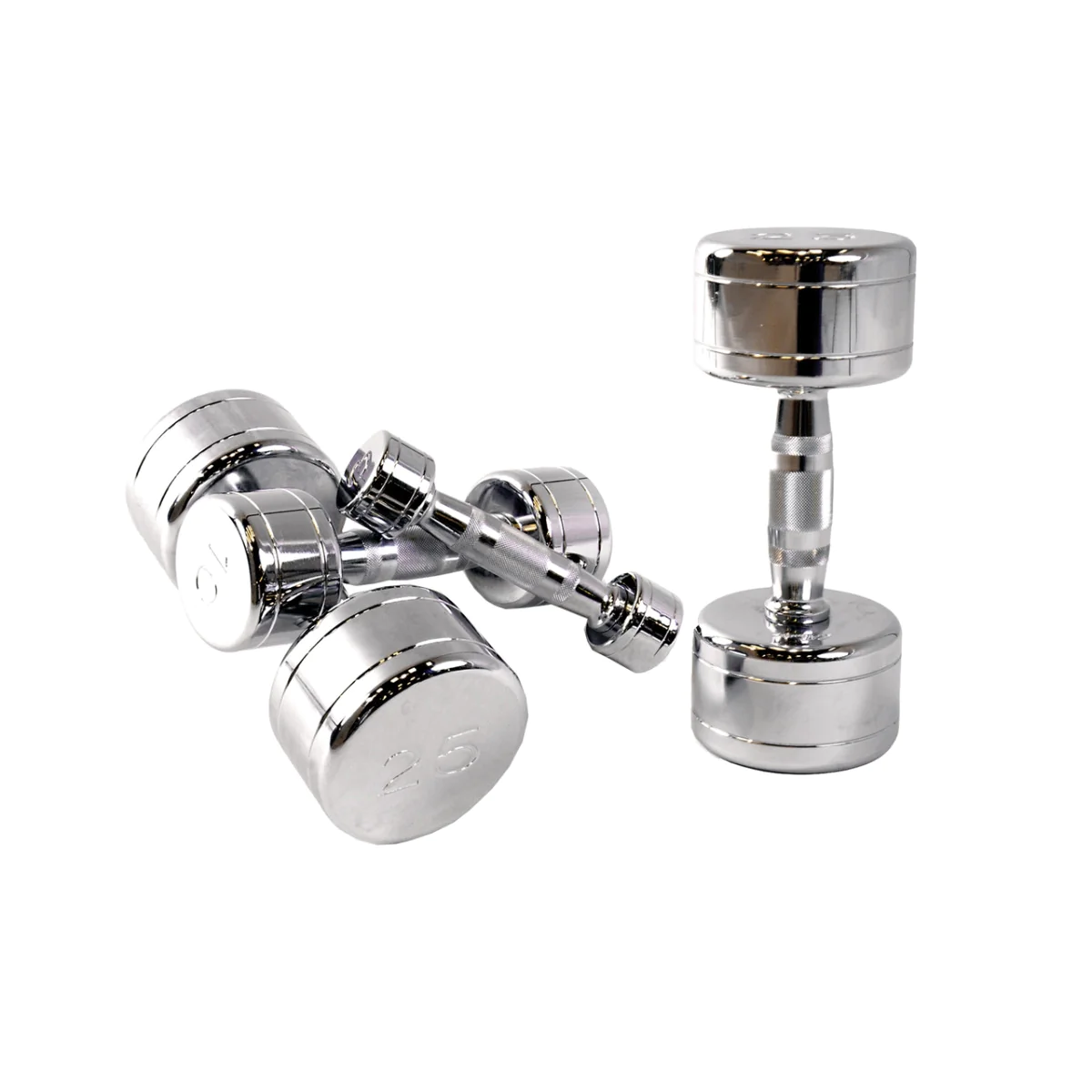 Contoured Handle Chrome Dumbbell Sets – CAP Barbell (SDCG)