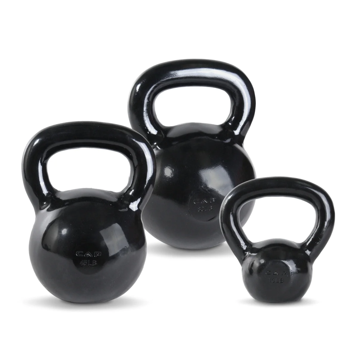 Black Polished Enamel Coated Cast Iron Kettlebell β CAP Barbell (SDK2)