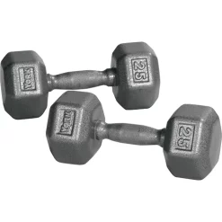 Contour Handle Commercial Pro-Hex Dumbbell Sets -- York (PHX)