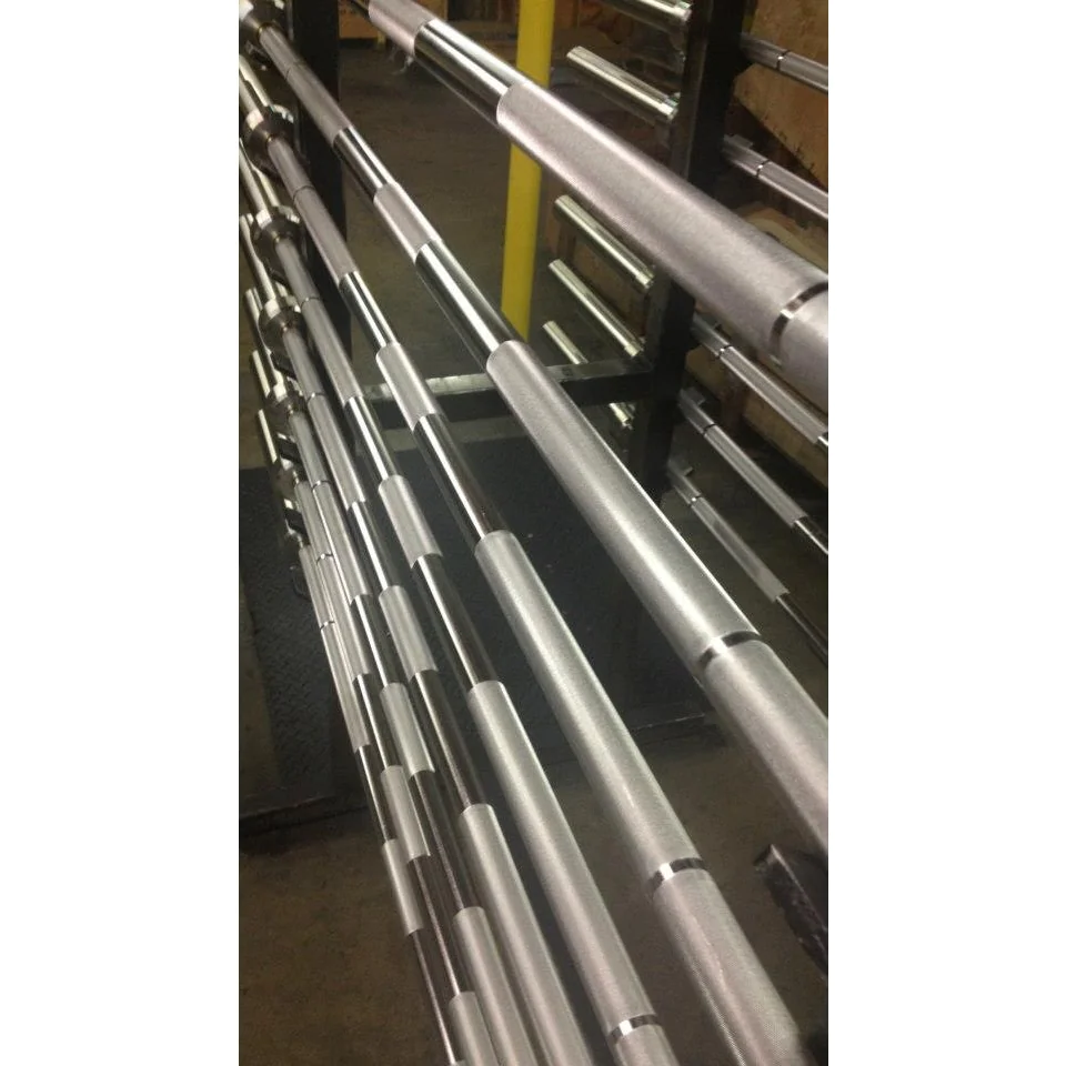 86" Stainless Steel Needle Bearing Olympic Bar – Ivanko (OBSNB-20KG) - Image 4